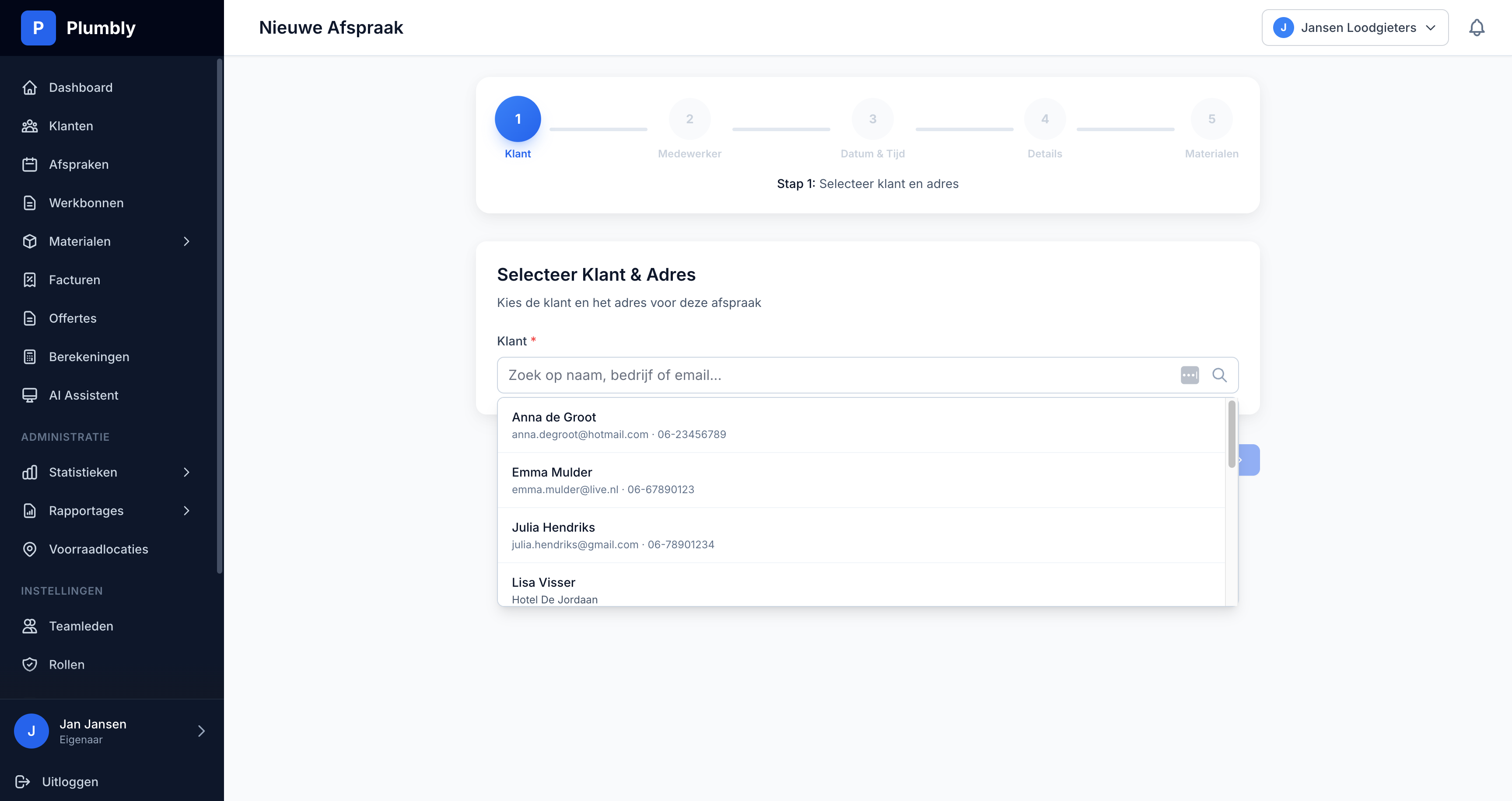 Plumbly - Loodgieter Software voor Werkbonnen, Offertes & Planning